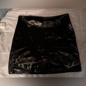 Black leather skirt from SHEIN